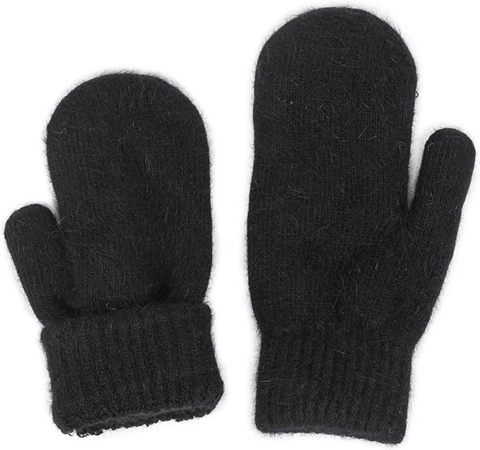 IZUS Women Winter Warm Cold-Weather-Mittens Acrylic-Wool Thick-Knitted-Crochet-Gloves Spring S/M - Image 2